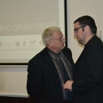 Доц. Близнаков и Атанас от Междууниверситетския център за развитие на кариерата на УНСС
